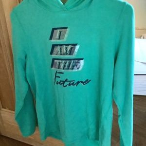 𝕄𝕋𝔸 𝕤𝕡𝕠𝕣𝕥 -  Turquoise Printed Hoodie